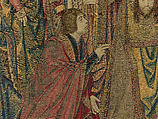 Emperor Vespasian Cured by Veronica's Veil, Wool, silk, and gilt-metal-strip-wrapped silk in slit, dovetailed, and double interlocking tapestry weave., Flemish, Brussels