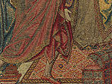 Emperor Vespasian Cured by Veronica's Veil, Wool, silk, and gilt-metal-strip-wrapped silk in slit, dovetailed, and double interlocking tapestry weave., Flemish, Brussels