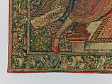 Emperor Vespasian Cured by Veronica's Veil, Wool, silk, and gilt-metal-strip-wrapped silk in slit, dovetailed, and double interlocking tapestry weave., Flemish, Brussels