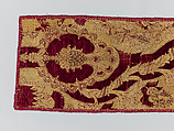 Hanging, silk; metal; linen, Italian, possibly Florence