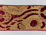 Hanging, silk; metal; linen, Italian, possibly Florence