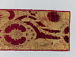 Hanging, silk; metal; linen, Italian, possibly Florence