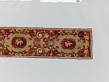 Two Orphrey Sections made into a Hanging or Cover, Silk; metal; hemp plain weave, Spanish