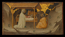 The Nativity, Puccio di Simone (Italian, Florence, active by ca. 1340–died 1362), Tempera on wood, gold ground