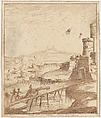 The Siege of a Fortress, Carlo Antonio Buffagnotti (Italian, Bologna 1660–after 1710 Ferrara), Pen and brown ink