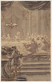The Last Supper, Giovanni Antonio Pellegrini (Italian, Venice 1675–1741 Venice), Pen and brown ink, wash