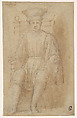 A Man Seated on a Throne, Follower of Piero della Francesca (Italian, San Sepolcro, ca. 1412–1492 San Sepolcro), Pen and brown ink, brush and brown ink, brown wash, heightened with white (partly oxidized), over traces of black chalk., Italian