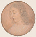 Head of a Young Woman, Attributed to Lorenzo di Credi (Lorenzo d'Andrea d'Oderigo) (Italian, Florence 1456/59–1536 Florence), Metalpoint, heightened with white, on pink prepared paper; profile retouched in brownish chalk, hair retouched in black chalk, and highlights added to bust, all by a later hand.