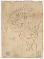 Madonna and Child with the Young Saint John the Baptist, Italy, In the manner of Raphael ((?) 1770–1829), Pen and brown ink, Italian
