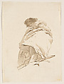 Standing Woman, Turned to the Left, Giovanni Battista Tiepolo (Italian, Venice 1696–1770 Madrid), Pen and brown ink, brown wash