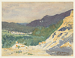 Landscape in the Pyrenees at Arudy, Pierre Laprade (French, Narbonne 1875–1931 Fontenay-aux-Roses), Graphite and watercolor on buff wove paper (dry-mounted)