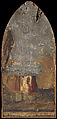 The Annunciation to Zacharias; (verso) The Angel of the Annunciation, Giovanni di Paolo (Giovanni di Paolo di Grazia) (Italian, Siena 1398–1482 Siena), Tempera and gold on wood