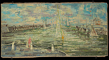 Ships, Emil Grau-Sala (Spanish (?), 1911–1975), Oil on canvas