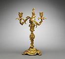 Candlestick with Two Branches, Gilt bronze., French, Paris