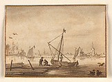 Harbor Scene, Allart van Everdingen (Dutch, Alkmaar 1621–1675 Amsterdam), Brush and brown ink