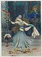 Salomé Dancing Before the Head of St. John the Baptist, After? Gustave Moreau (French, Paris 1826–1898 Paris), Graphite, watercolor and gouache on cream wove paper