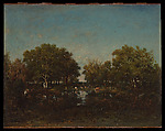 The Pool (Memory of the Forest of Chambord), Théodore Rousseau (French, Paris 1812–1867 Barbizon), Oil on wood