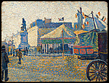 Place de Clichy, Paul Signac (French, Paris 1863–1935 Paris), Oil on wood