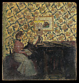 Misia at the Piano, Edouard Vuillard (French, Cuiseaux 1868–1940 La Baule), Oil on cardboard