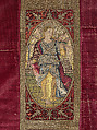 Chasuble Back with an Orphrey, Silk; metal; linen, Italian or Spanish