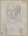 Portrait of a Young Woman, Pier Francesco Foschi (Pier Francesco Toschi)  Florence, Metalpoint, touches of red chalk, on gray prepared paper.