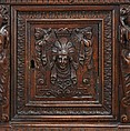 Dresser (Dressoir aux harpies), Carved walnut with interior elements of oak, pine; iron locks and hinges., French (Ile-de-France or Burgundo-Lyonnais)