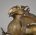 Aquamanile in the Form of a Griffin, Bronze; Ternary copper alloy with a very high content of zinc (approx. 74%
copper, approx. 22% zinc, approx. 2% lead) with natural patina, hollow cast., German, Nuremberg