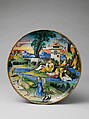 Dish (coppa), probably workshop of Guido Durantino (Italian, Urbino, active 1516–ca. 1576), Maiolica (tin-glazed earthenware), Italian, Urbino and Gubbio