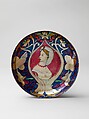 Dish (coppa umbonata), probably workshop of Maestro Giorgio Andreoli (Italian (Gubbio), active first half of 16th century), Maiolica (tin-glazed earthenware)