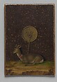Portrait of Alvise Contarini(?); (verso) A Tethered Roebuck, Jacometto (Jacometto Veneziano) (Italian, active Venice by ca. 1472–died before 1498), Oil on wood; verso: oil and gold on wood