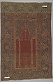 Transylvanian prayer rug, Wool pile on wool foundation., Turkish, possibly Kula region