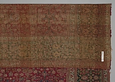 Carpet with a millefleur pattern, Wool (probably pashmina) pile on cotton and silk foundation., Indian, Kashmir