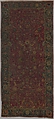 Indo-Persian carpet with vine scroll and palmette pattern, Wool pile on cotton foundation., Indo-Persian
