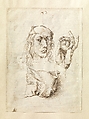 Self-portrait, Study of a Hand and a Pillow (recto); Six Studies of Pillows (verso), Albrecht Dürer (German, Nuremberg 1471–1528 Nuremberg), Pen and brown ink