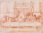 The Last Supper, after Leonardo da Vinci, Rembrandt (Rembrandt van Rijn) (Dutch, Leiden 1606–1669 Amsterdam), Red chalk
