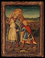 The Archangel Raphael and Tobias, Workshop of Neri di Bicci (Italian, Florence 1419–1491 Florence), Tempera and gold on wood