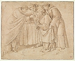 The Last Communion of Saint Jerome, Workshop of Botticelli (Alessandro di Mariano Filipepi) (Italian, Florence 1444/45–1510 Florence), Pen and brown ink, brown wash, traces of black chalk.