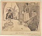 The Dining Room, Paul Signac (French, Paris 1863–1935 Paris), Graphite and ink on Japan paper