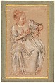 Seated Woman, Antoine Watteau (French, Valenciennes 1684–1721 Nogent-sur-Marne), Black, red and white chalk