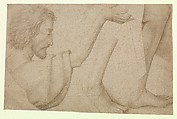 Studies of Saint John the Baptist, Copy after Rogier van der Weyden (Tournai, 1399–Brussels, 1464), Metalpoint on gray prepared paper, Flemish