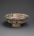 Bowl, Mina'i ("enameled") ware, Mina'i ware. Fritware, stain and overglaze-painted., Iranian