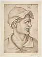 Head of a Man, Sebald Beham German, Pen and iron gall ink (laid down)