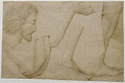 Studies of Saint John the Baptist, Copy after Rogier van der Weyden (Tournai, 1399–Brussels, 1464), Metalpoint on gray prepared paper, Flemish