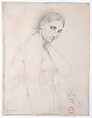 Study for "Raphael and the Fornarina"(?), Jean Auguste Dominique Ingres (French, Montauban 1780–1867 Paris), Graphite on white wove paper