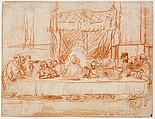 The Last Supper, after Leonardo da Vinci, Rembrandt (Rembrandt van Rijn) (Dutch, Leiden 1606–1669 Amsterdam), Red chalk