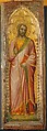A Saint, Possibly James the Greater, Spinello Aretino (Spinello di Luca Spinelli) (Italian, born Arezzo 1345–52, died 1410 Arezzo), Tempera and gold on wood