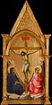 The Crucified Christ between the Virgin and Saint John the Evangelist, Lorenzo Monaco (Piero di Giovanni) (Italian, Florence (?) ca. 1370–1425 Florence (?)), Tempera on wood, gold ground