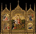The Madonna of Humility, the Annunciation, the Nativity, and the Pietà, Bartolomeo Vivarini (Italian, active Venice 1450–91), Tempera and gold on wood