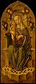 Madonna and Child Enthroned, Nicola di Maestro Antonio (Italian (active Ancona), 1472–1510) (?), Tempera on wood, gold ground