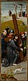 Christ Carrying the Cross, with the Crucifixion; The Resurrection, with the Pilgrims of Emmaus, Gerard David (Netherlandish, Oudewater ca. 1455–1523 Bruges), Oil on oak panel